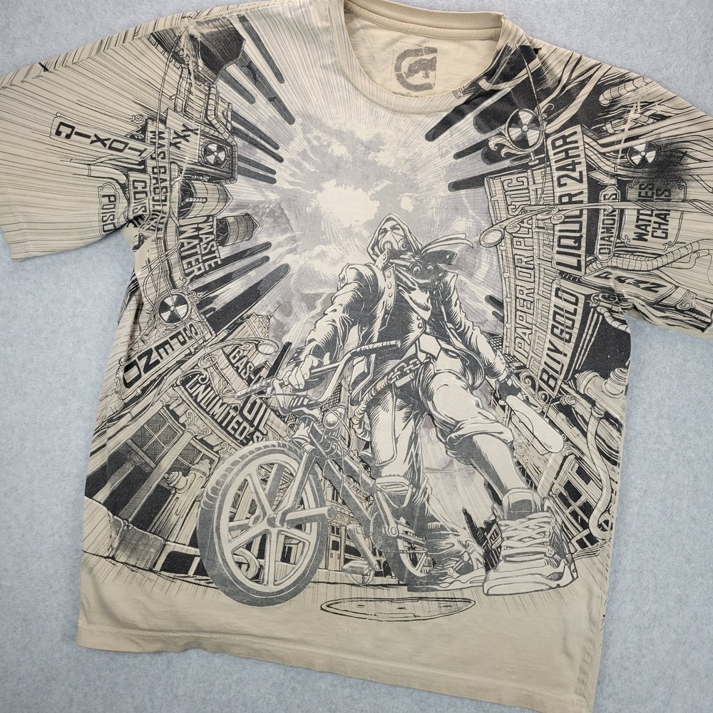 Y2K Ecko Untld T Shirt Mens XL AOP‎ Graphitti City Paint Affliction 2000s Vtg